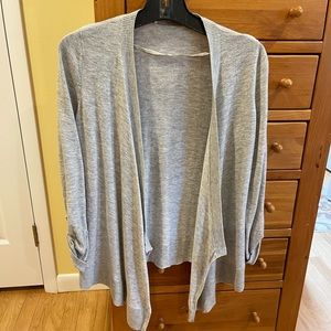 Loft Open Front Cardigan Gray Size Medium